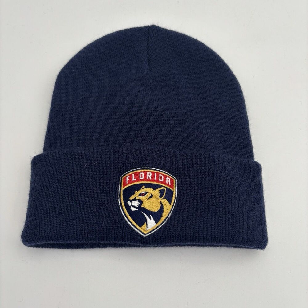 Florida Panthers NHL Beanie American Needle Navy Knit Cuffed Hat Hockey Logo Cap
